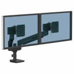 Kompaktní držák pro připevnění 2 monitorů TALLO™ (černý)