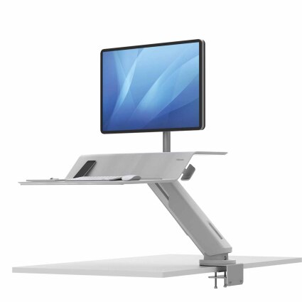 Pracoviště Sit-Stand Lotus™ RT – bílé na 1 monitor